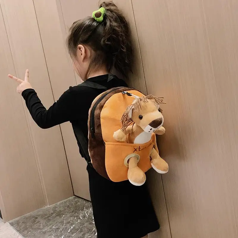 New arriving school book bag children plush cartoon mini backpack