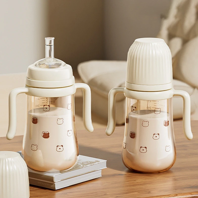 Wholesale 300ml Used By Multiple Baby Age Groups Pacifier Duckbill Small V-valve Suction NozzleNew Born Baby Bottles Sets