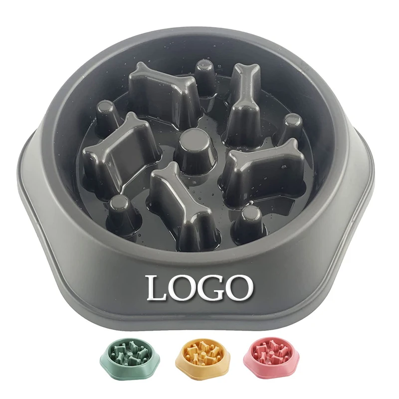 Manufacturer Wholesale Custom Design Eco Friendly Plastic Puppy Dogs Eating Feed Food Bowls Feeding Slow Feeder Dog Bowl For Dog