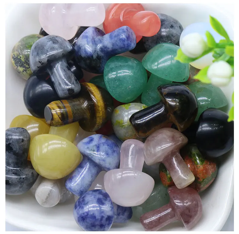 The latest gemstone mushroom crystal for park flowerpot or fish tank decoration