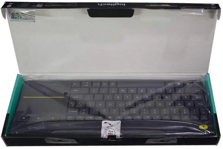 Logitech K400 Plus Dual Mode Bt&usb Wired Rechargeable Portable Keyboard With Touchpad Gray Wireless Keyboard