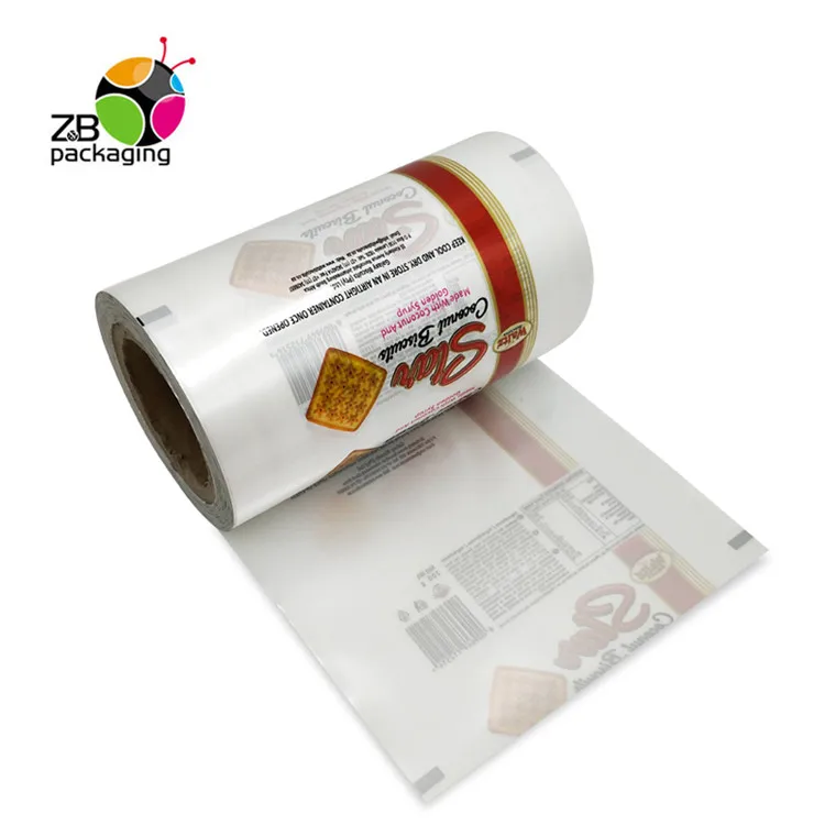 
Accept printing logo cookie bags stretch auto packaging plastic film roll 