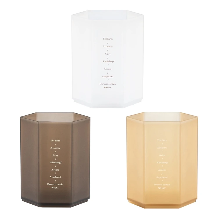 Simple Modern Office Desktop Storage Pen Holder For Student Office Organizer Creative Transparent Pen Holder