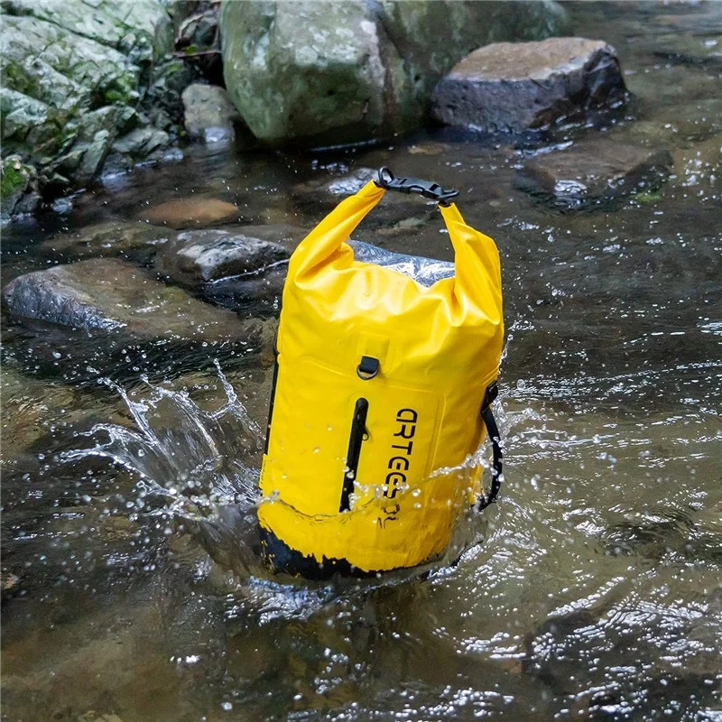 2023 new IPX6 pvc tarpaulin 20L waterproof dry bag backpack for hiking camping