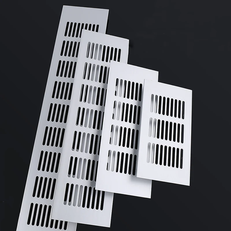 Modern 12 inch 4x10 waterproof value smell air breather vent mesh grill cabinet door ventilation grille