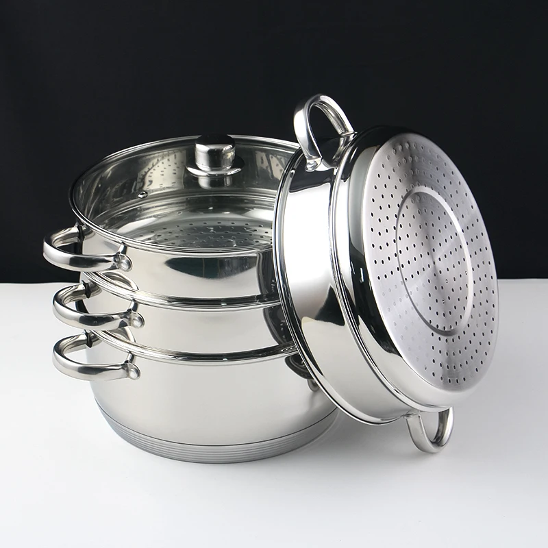 
Strengthen Heat Conduction Cooking Stock Sd-C103 Stainless Steel Cookware Set Steamer Pots 
