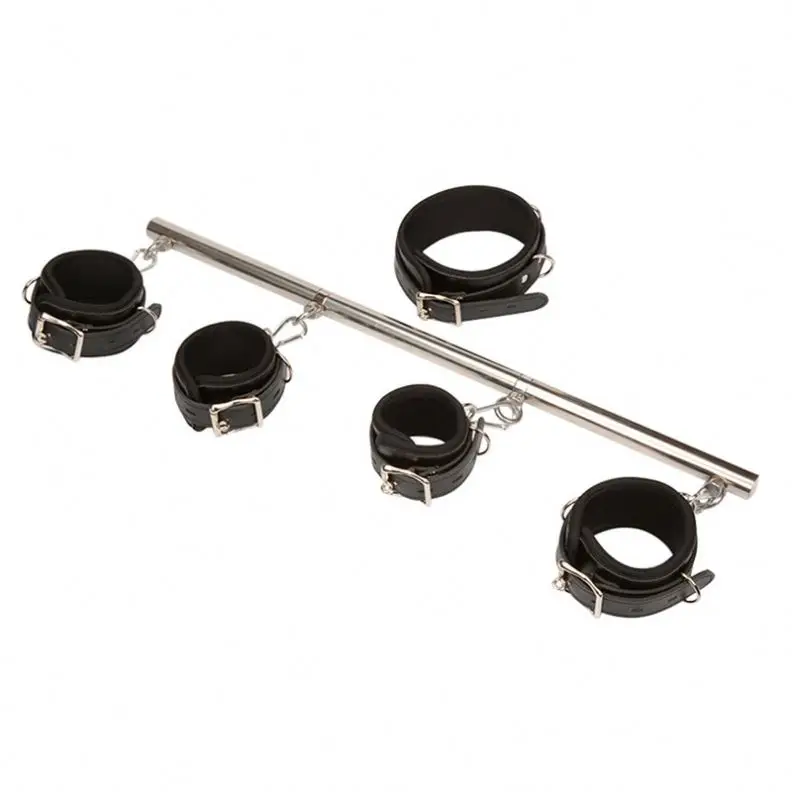 New Fantasy Sex Toys for Adult Handcuffs Ankle Cuffs Fetish Restraints Fetish Bondage for Women Detachable Metal Spreader Bar