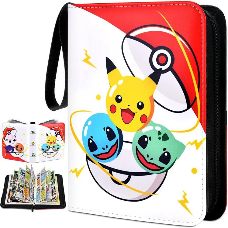 Держатель для карт Pokemoned папка игровых альбом Ka waii piKa chu с 50 премиальными 4-карманными листами удерживает 400