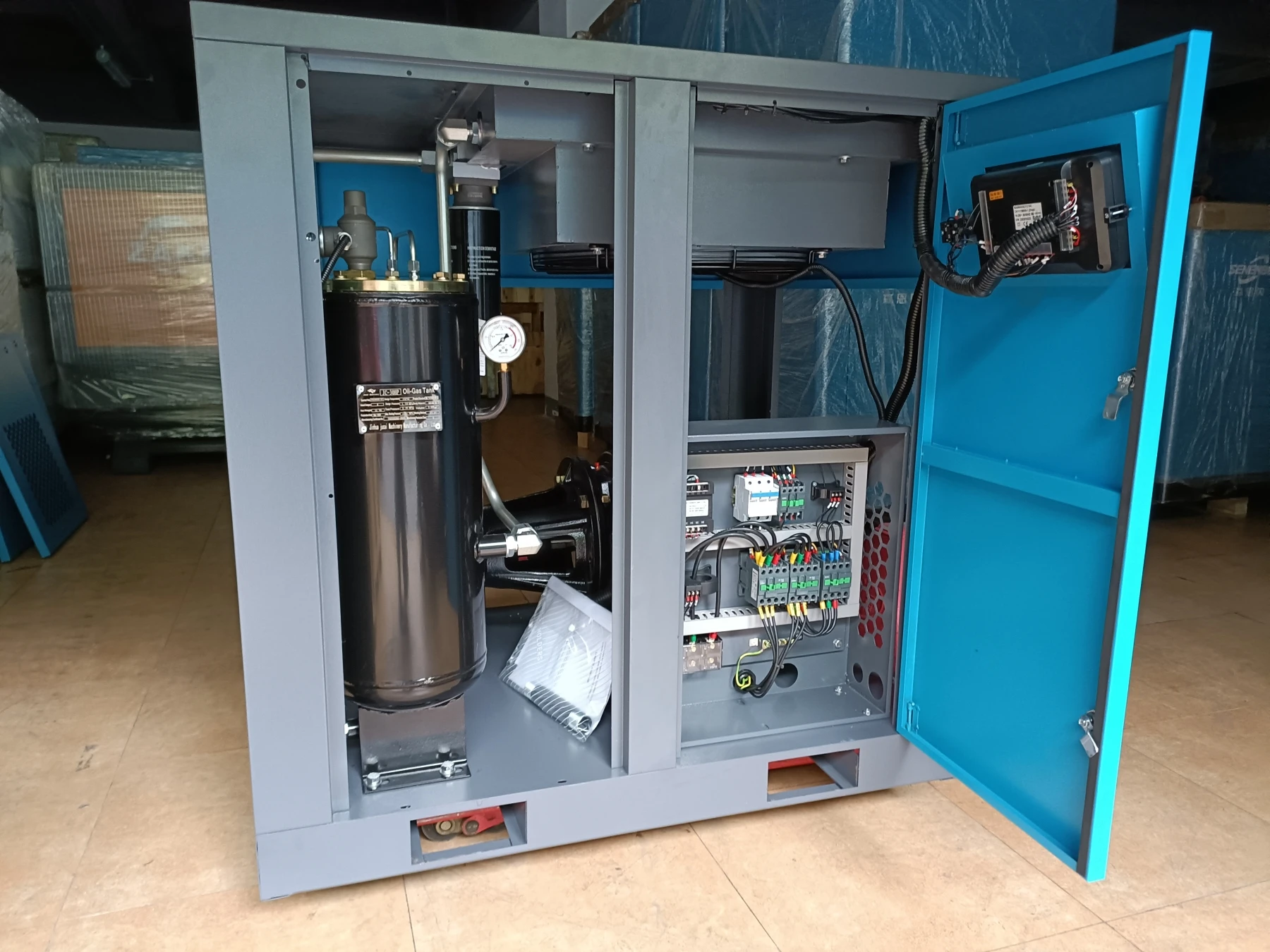 Industrial 22kw 30hp Silent Fixed Speed Customized Stationary Rotary Screw Air Compressor For Industry