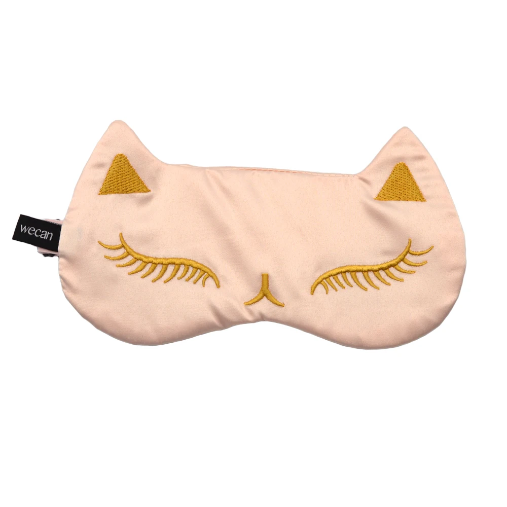 
100% Natural Silk Eye Mask Blindfold with Elastic Strap Cat Shape Soft Eye Cover Eyeshade for Sleeping With Travel 
