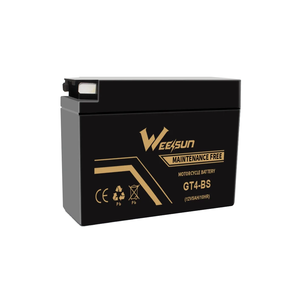 WEESUN Factory Wholesale MF GT4 Motorcycle Battery WY100 Bike Dry Charged Sealed lead acid battery