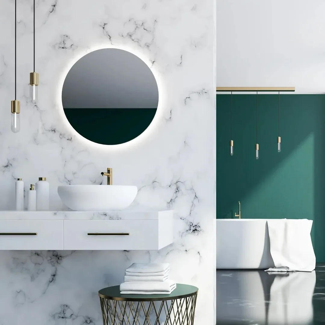 Silicone led strip light bathroom mirror lights LED Wave for round smart mirrors with IR infrared sensor