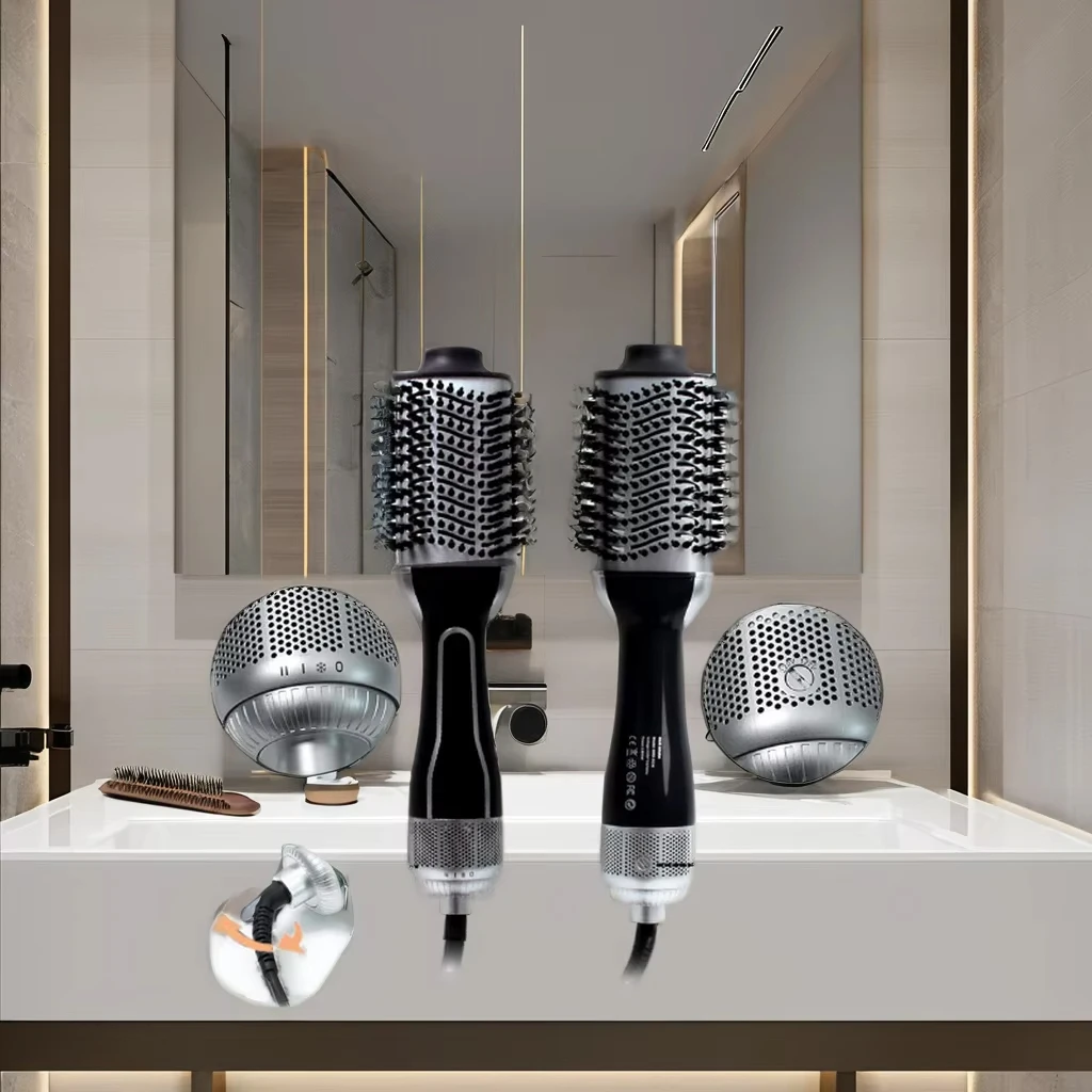1250W Electric Hot Air Brush 3-in-1 Multifunctional One-Step Hair Household  Blow Dryer Brush