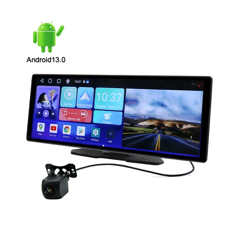 NEW 11.3inch Smart Android13 CarPlay Screen 4 core android apple carplay with wifi for universal cars