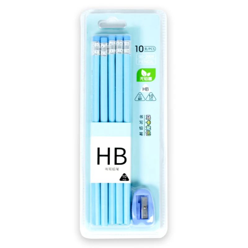 Custom personalized boardroom pencil set perfect business gift luxury HB wood pencil 10 pack with eraser
