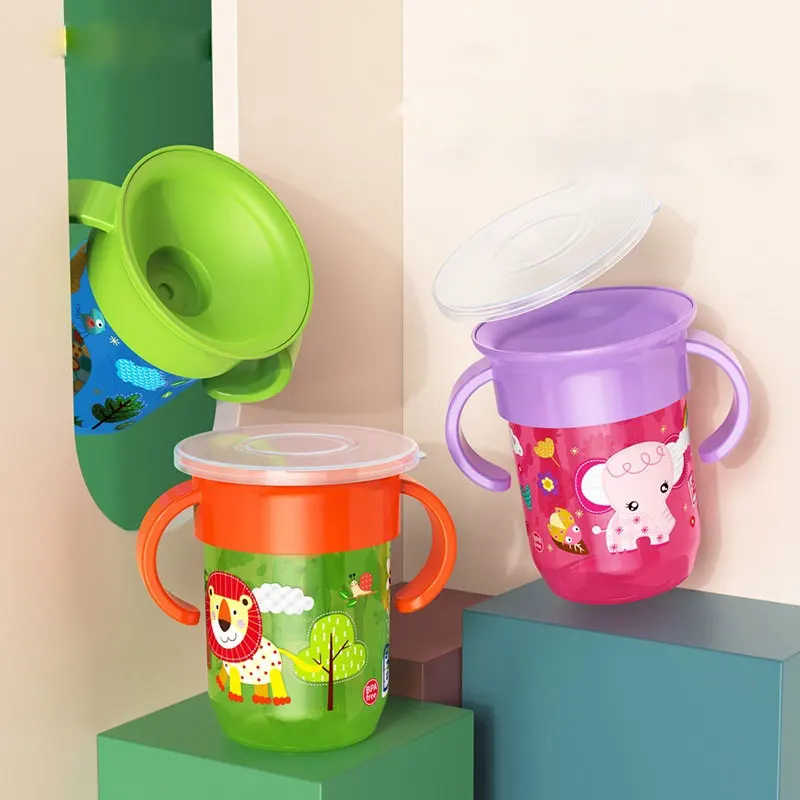 Children sipping Slurp soft cup 360-degree leak-proof Baby learning cup Baby anti-choking water training cup