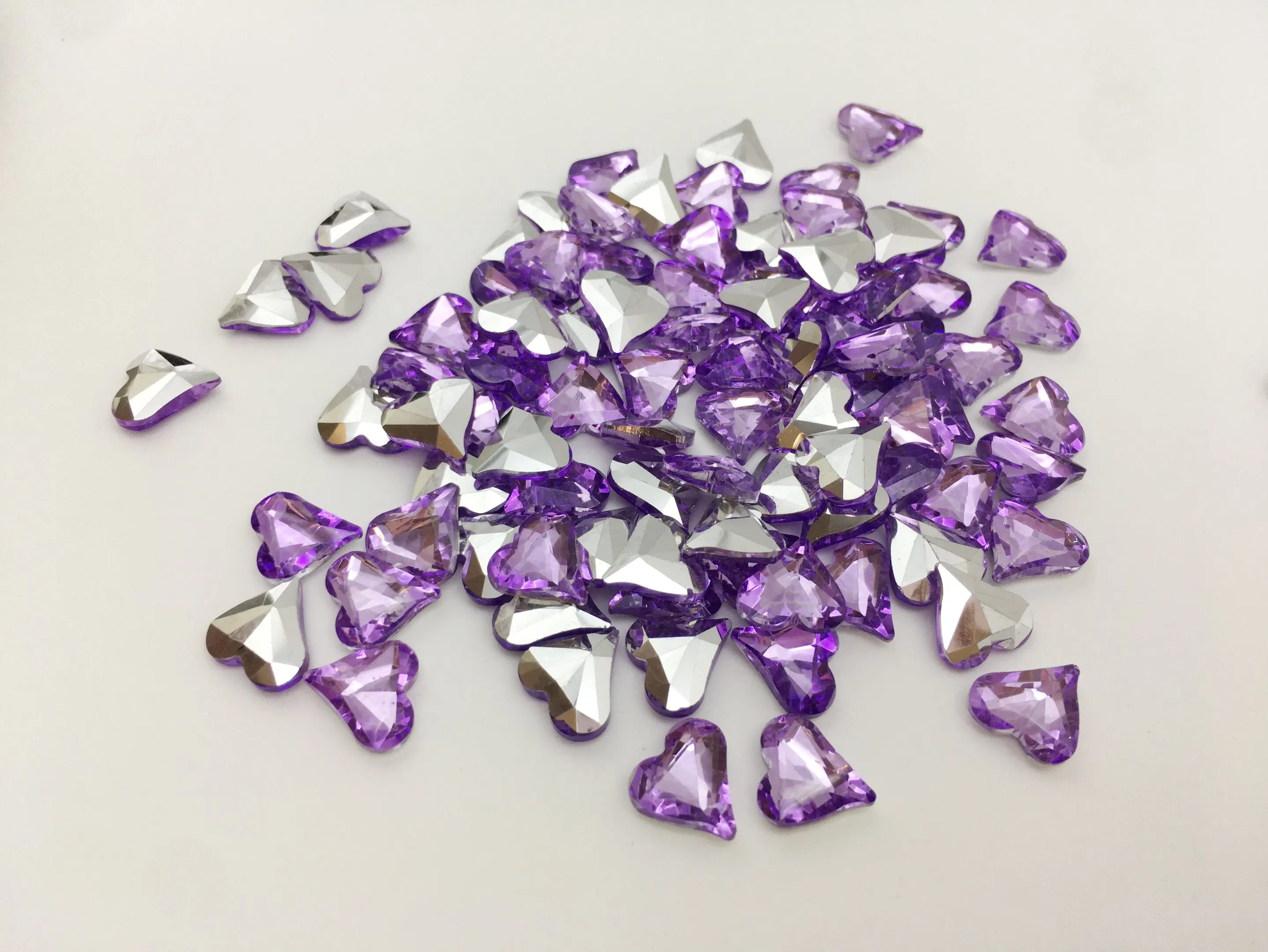 Wholesale Crystal Heart-shaped diamond AB nail art accessories with loose rhinestone clothing shoes and bags