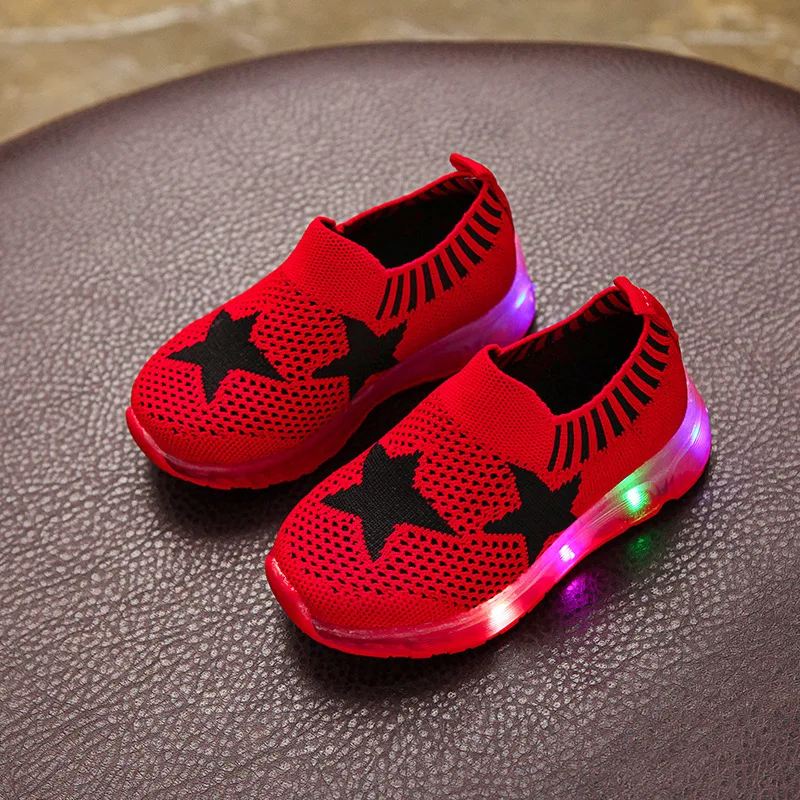 Best Selling Lovely Hot High Quality Cute Eyelash Led Flashing Light Shoes Kids Led Flash Casual Shoes