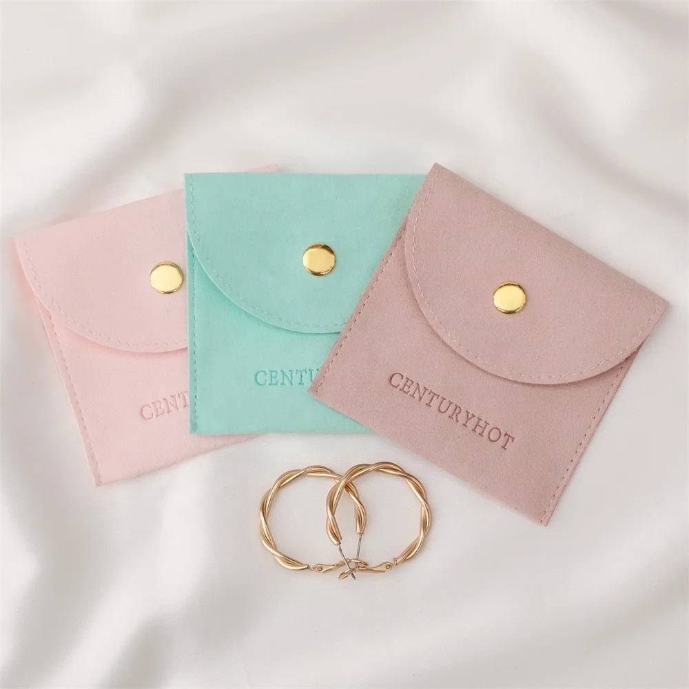 Custom Microfiber Jewelry Pouch Bag With Logo  Jewelry Pouches  Velvet  Bracelet Earring Pouch With Logo customized