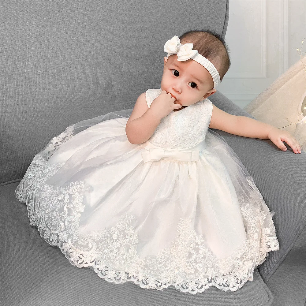 baby girl dresses 0-12 months Wedding Dress Sweater Knit Christmas Toddler Casual Warm Dress Chiffon Xmas Children Clothing