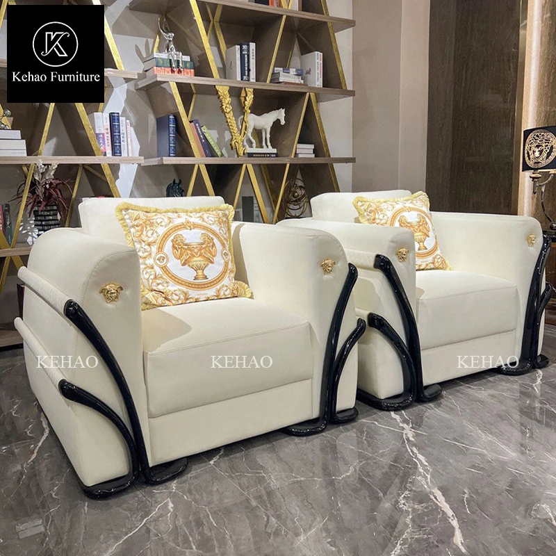 Versaces design sofa set furniture living room modern luxury white leather couch sofas for home luxury italian sofa sets
