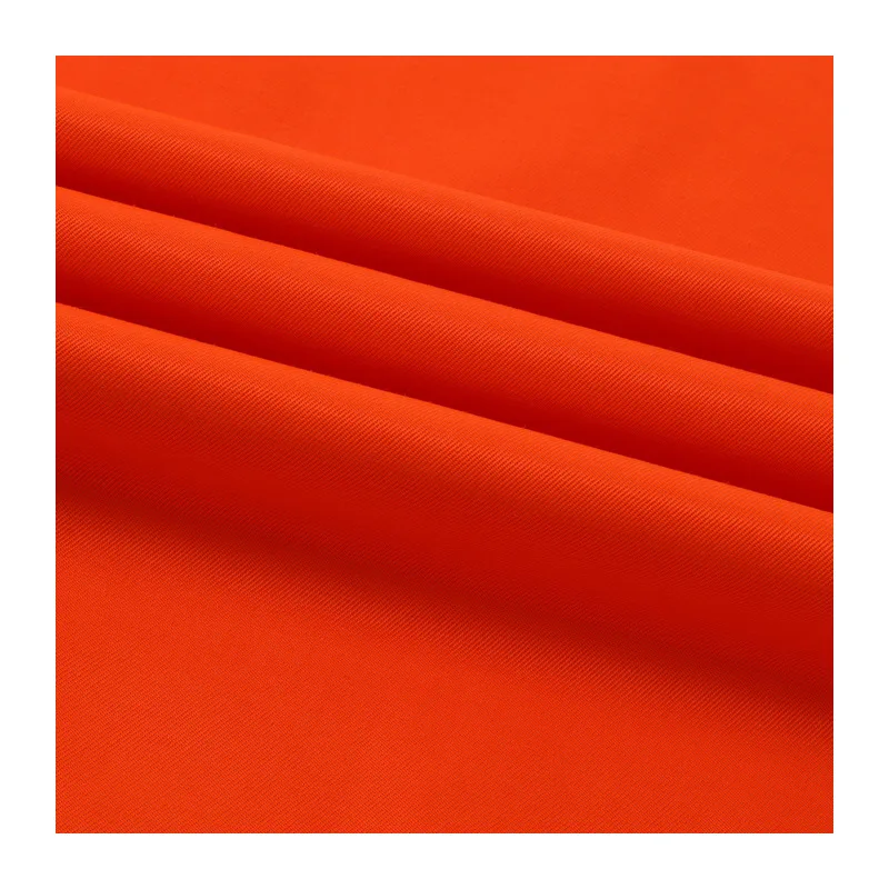 240gsm Waterproof Breathable Polyester Cotton Blend Twill Cloth High Visibility Fluorescent Fabric