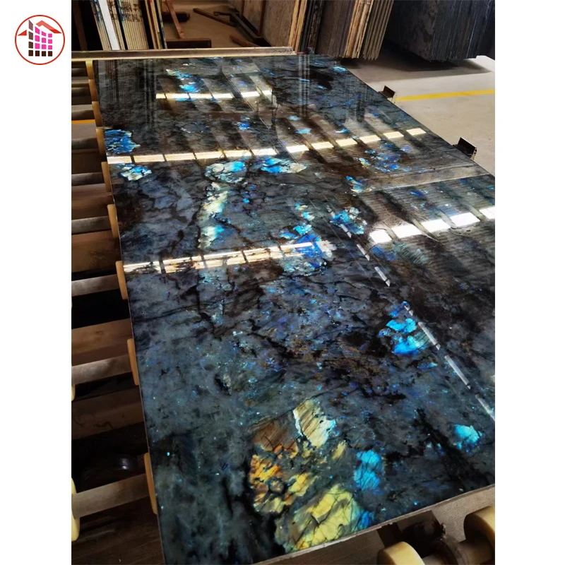 Blue Diamond Granite Natural Stone Luxury Hotel Tile Slabs Labradorite for Countertop Decorationall