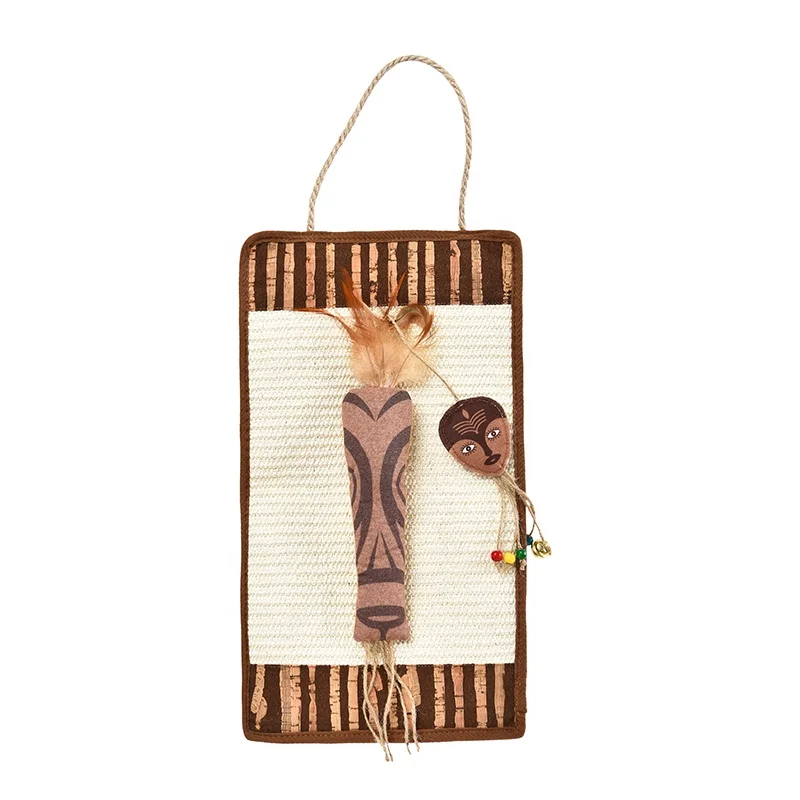 African Background Style Buy One Get Two Plush Cat Toy And Cat Scratcher