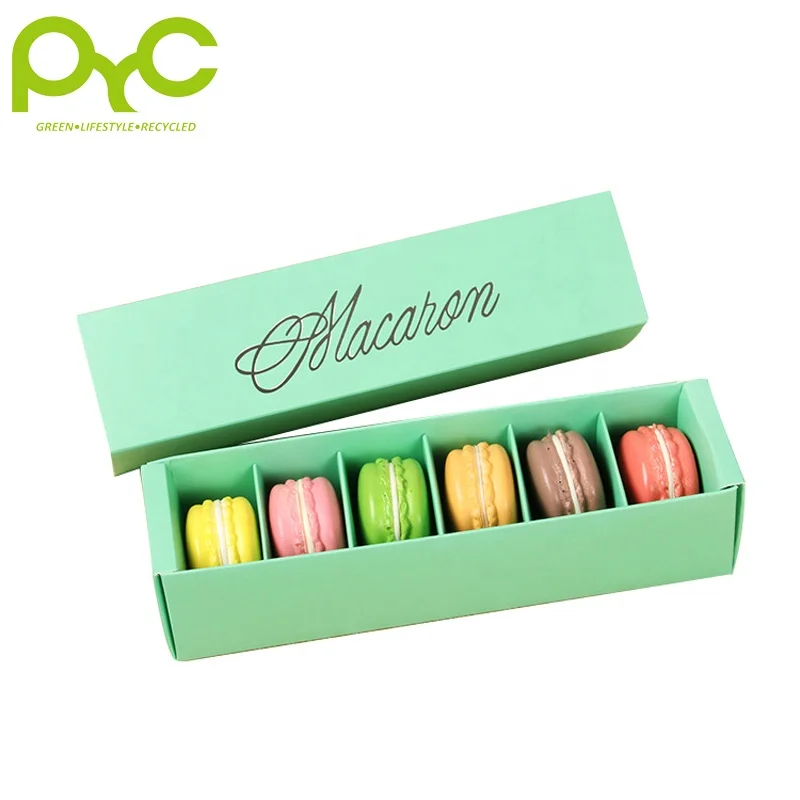 Прямая поставка с завода упаковочная коробка для пищевых продуктов макарон 6 Мини-пирожных маленькая картонная в