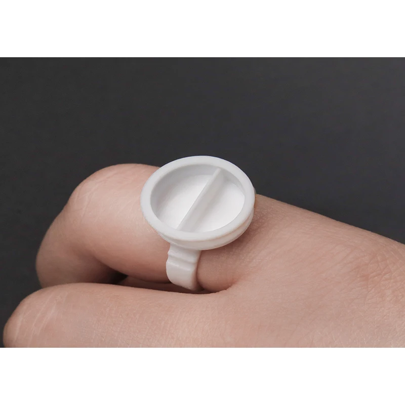 Pink Permanent Makeup Adhesive Pigment Microblading Tattoo Ink Disposable Holder lash Glue Ring Cup Eyelash Extension Tools