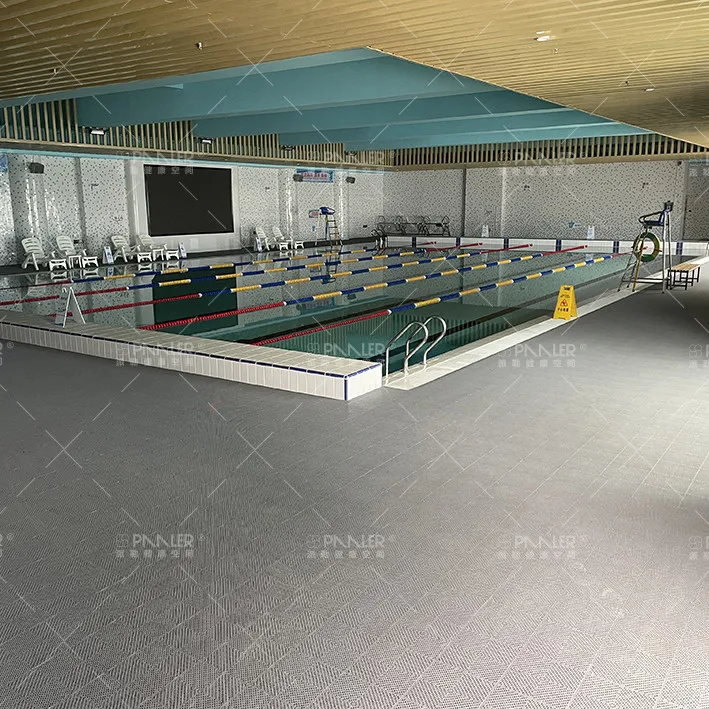 Swimming Pool Car Wash Lavatory Bathroom Non Slip Hydrophobic PVC Interlocking Tile Matting Floor Mat