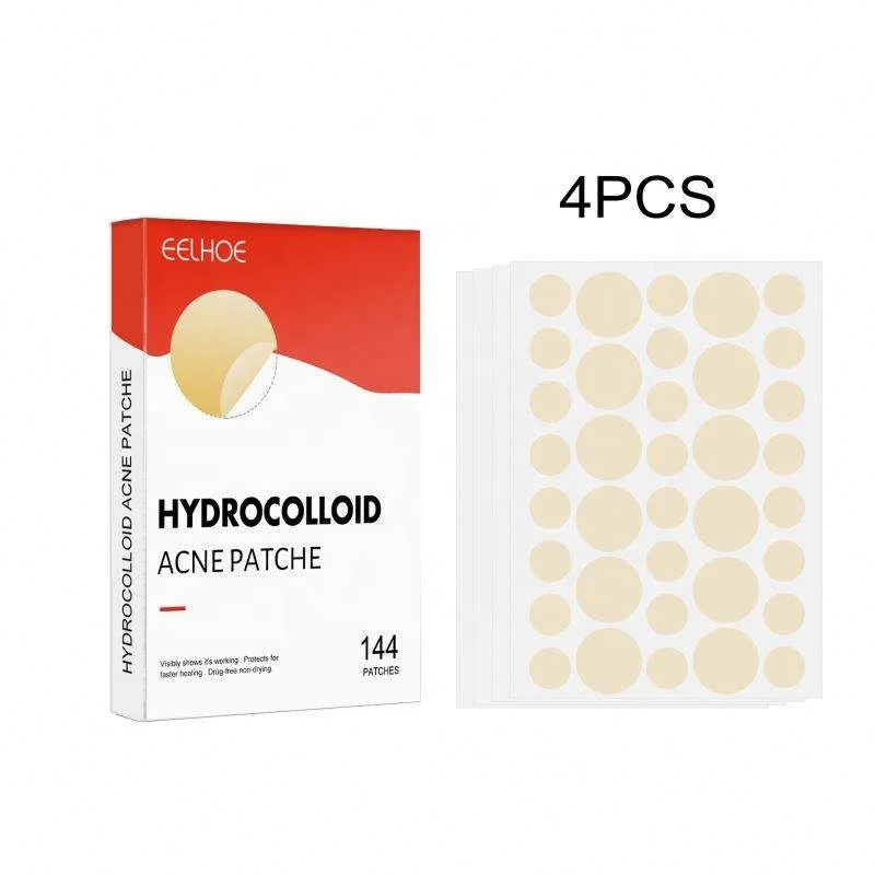 144 Patches Hydrocolloid Acne Patch Invisible Acne Stickers Clean Acne Waterproof Breathable Muscle Repair Patch