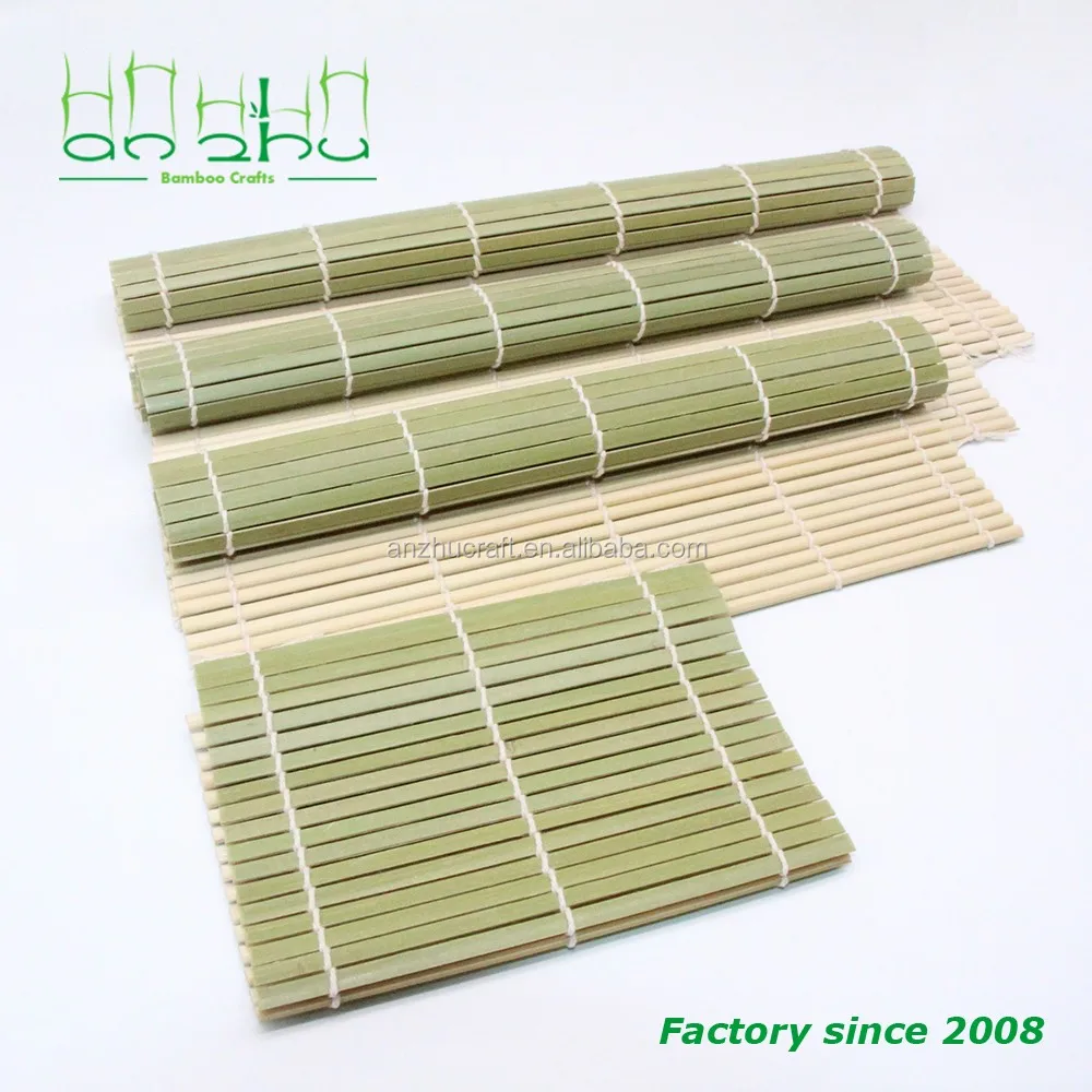 High Quality bamboo Reusable Natural Bamboo Sushi Rolling Mat