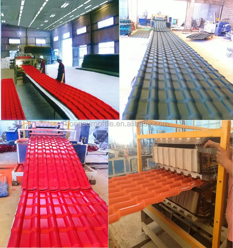 Color customized plastic roofing tile/ASA coated PVC roofing/roof sheet synthetic spanish roof tile