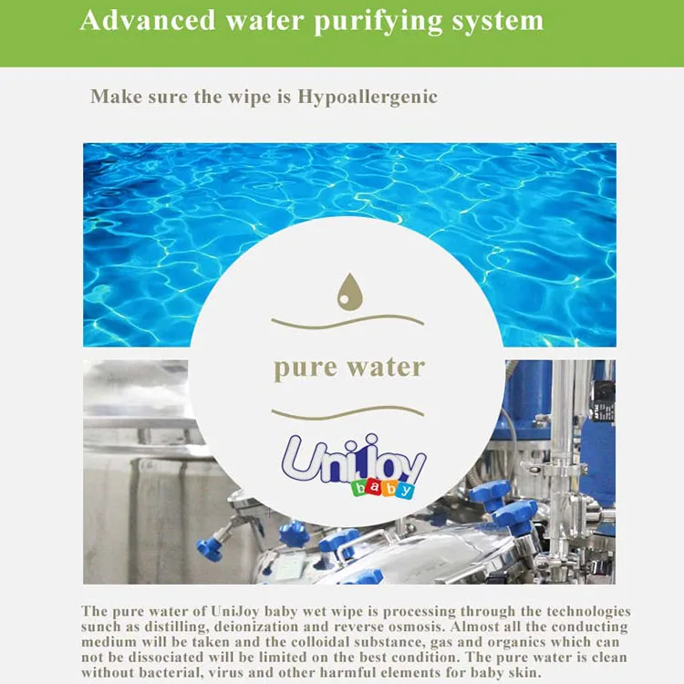 Organic Water Tissue Paper Baby Wipes 72pcs 80pcs 96pcs 120pcs polybag packing