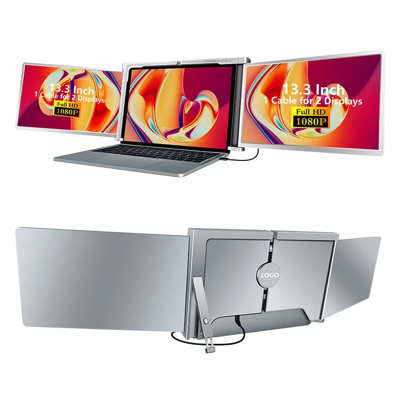 Factory Hot FHD 14 15 16 17 inch Laptop USB C Display Dual Triple Screen Mobile Portable External Monitor Stock Available