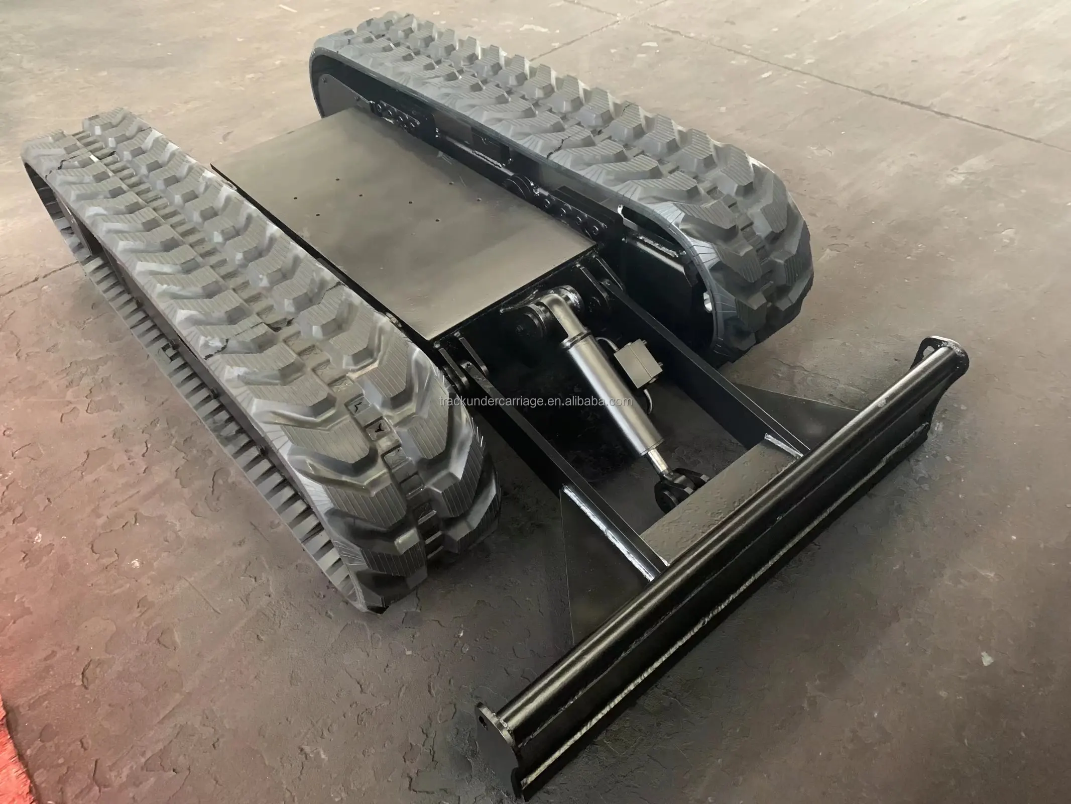 China factory custom Rubber Track Undercarriage with middle structural Platform for Crawler Mini spider lift Robot Vehicle
