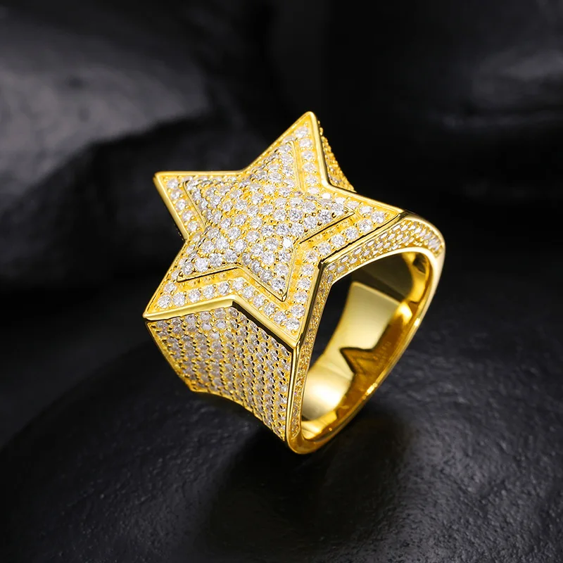 1pc S925 Sterling Silver 18K Golden Plated Ring Jewelry, Oval Moissanite Ring Engagement Ring