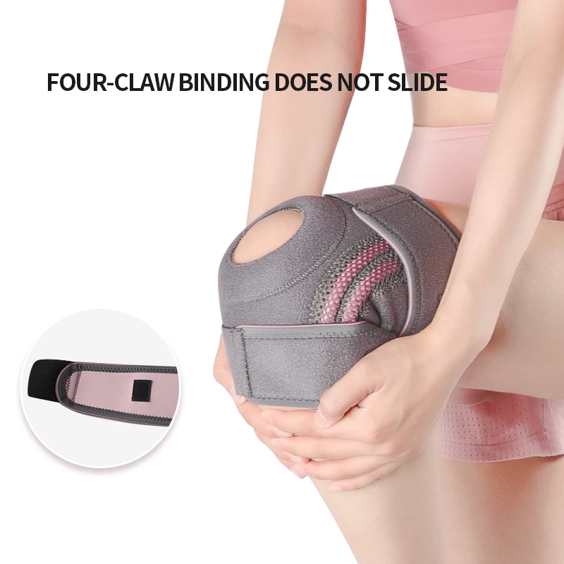 Mountaineering Elastic Customized Neoprene Open Patella Compression Knee Brace For Men And Women