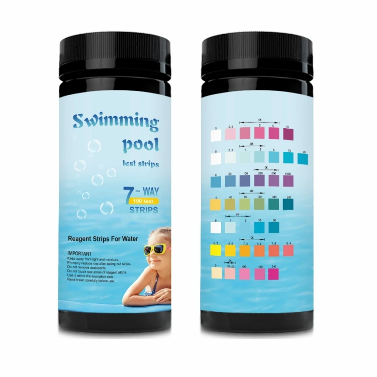 Factory wholesale 7 in 1 water quality tester strips for swimming pool pond water