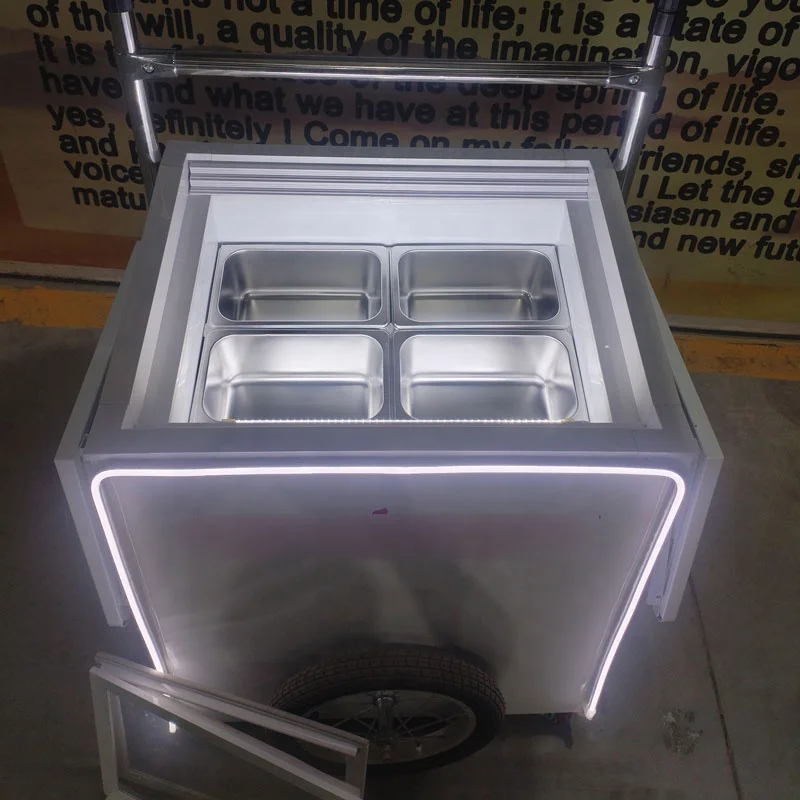 Customized battery mini Fridge Cart with Wheels and Storage, Bar Cart with Mini Fridge, Container Store Refrigerator Stand