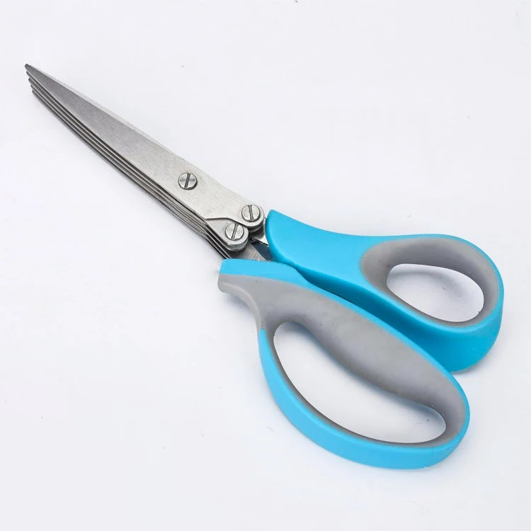 Five Blades Multipurpose Vegetable Kitchen Herb Scissors Stainless Steel Shredding Paper for Snipping Kitchen Herbs Scissors