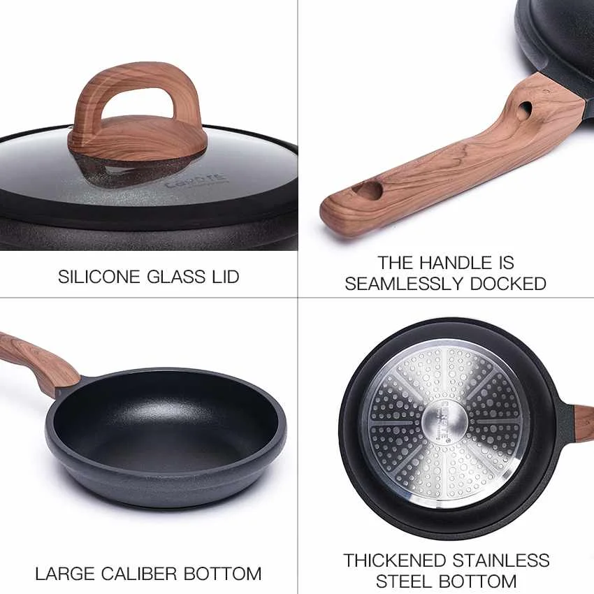 Carote Die Casting Pancake Fry Pan Cooking Pot Kitchenware Cookware 28cm Nonstick Sarten Frying Pan With Bakelite Handle