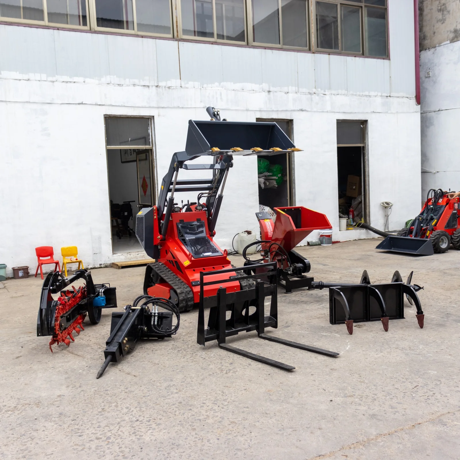 HT530  Mini Tractor Backhoe Mini Skid Steer Loader Manufacturer Mini Crawler Tracked Steer Skid Loaders