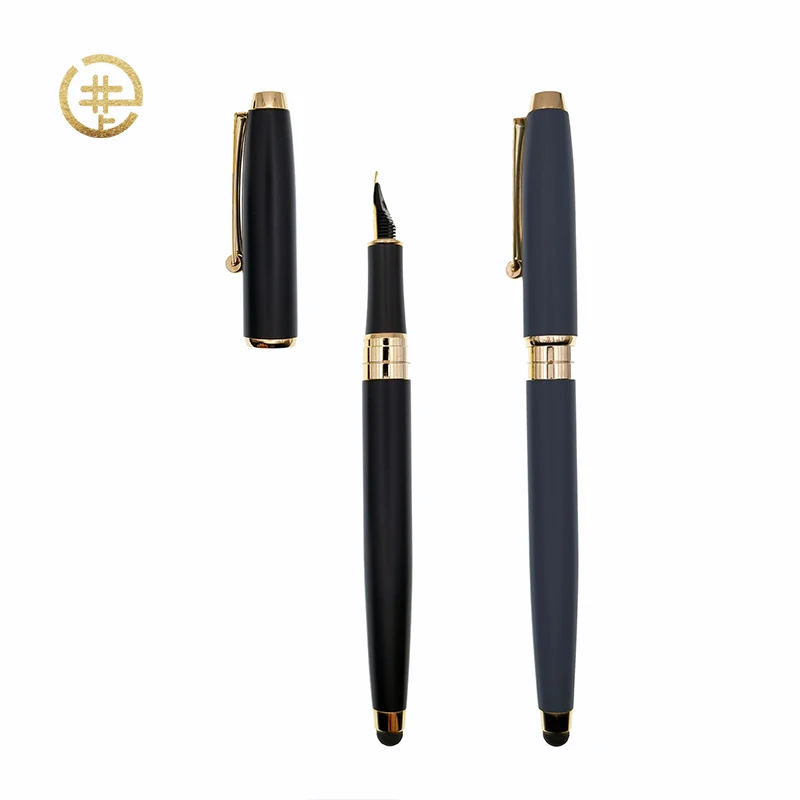 High quality fine writing automatic custom acrylic holder gift promotional fountain pens with logo