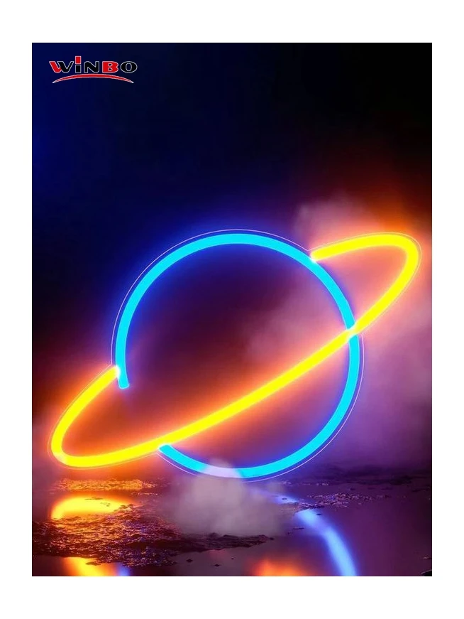 Winbo Dropshipping Custom led light neon name sign logo Room Home Decoration Free design planet neon signs