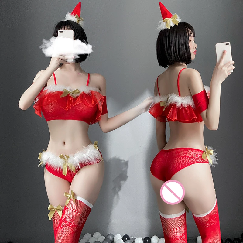 2022 Hot Fashion Sexy Christmas Lingerie Dress Girl Santa Claus Costume Sexy Beauty Sexy Lingerie