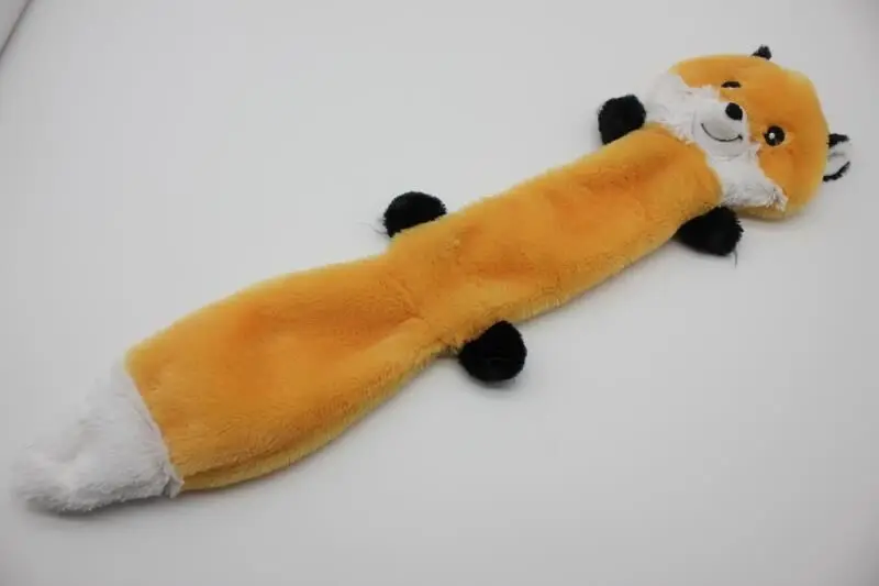 Long plush no stuffing animal design squeeze  popular  pet dog toys