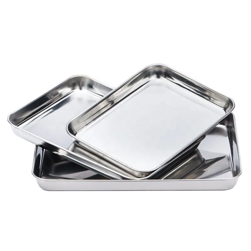 Food Grade Stainless Steel Wire Metal Mesh Cookie Sheet Set Baking Sheet Chef Toaster Oven Baking Tray / Baking Pan