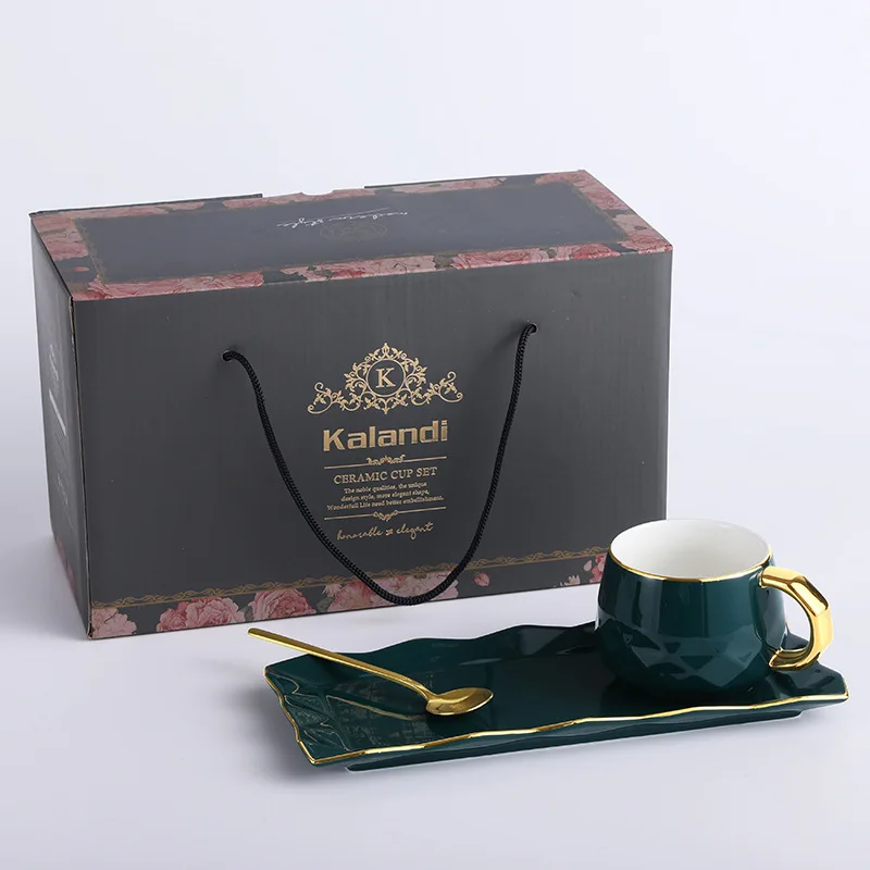  Nordic Light luxury European Style Smooth Glaze Fashion Ceramic Coffee Mugs Simple Mordern Porcelain Cup and